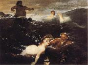 Arnold Bocklin The Waves Sweden oil painting reproduction